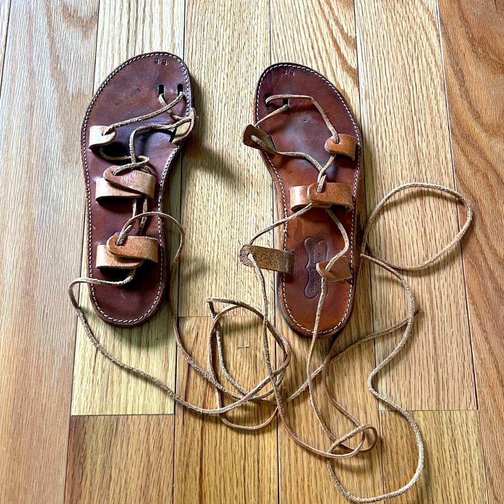 Ananas Greek Leather Sandals